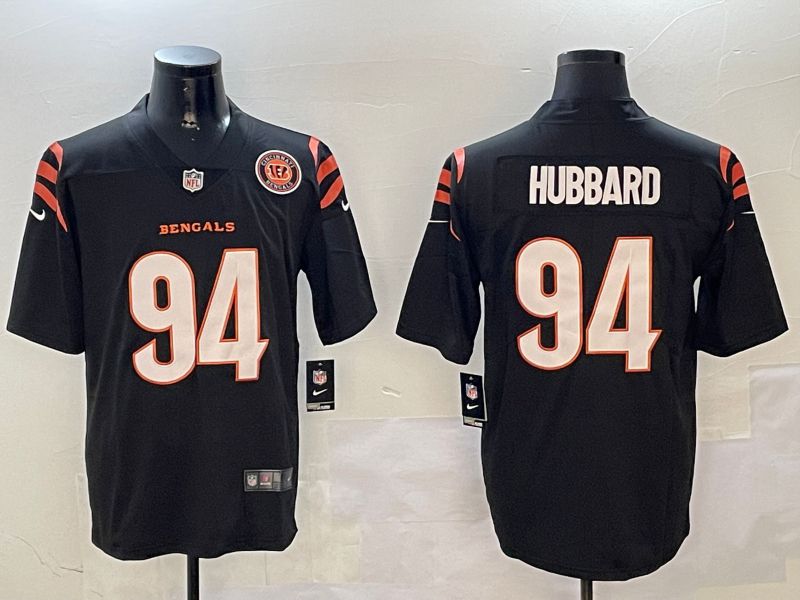 Men Cincinnati Bengals #94 Hubbard Black Second generation 2024 Nike Limited NFL Jersey style 2